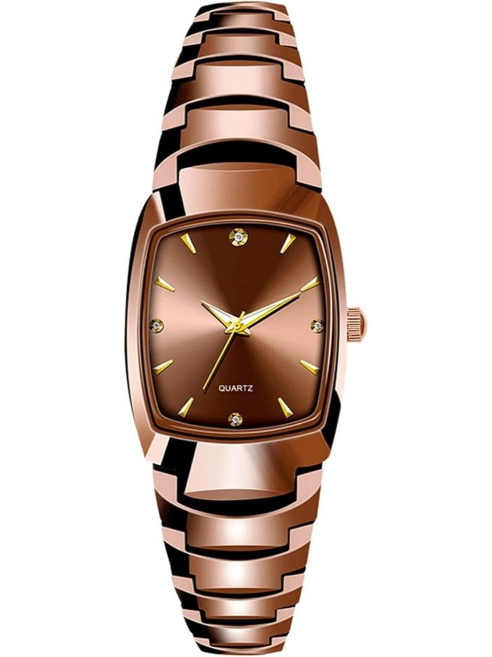 Women's Gold Square Face Ladies Waterproof Tungsten Steel Dainty Dress Watches